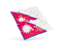 Nepal. Square puzzle flag. Download icon.