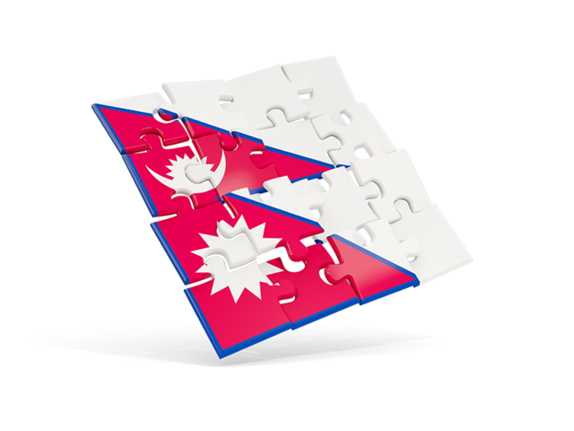Квадратный флаг-пазл. Скачать флаг. Непал