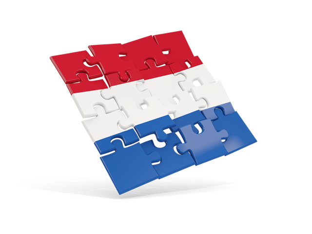Square puzzle flag. Download flag icon of Netherlands at PNG format