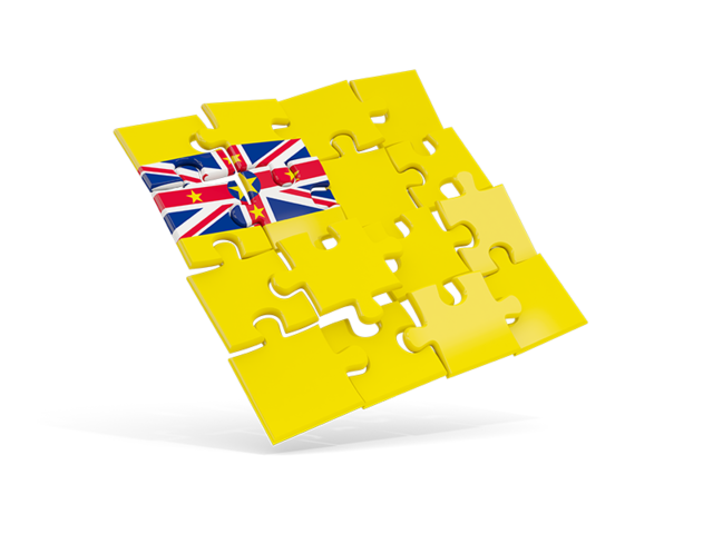 Square puzzle flag. Download flag icon of Niue at PNG format