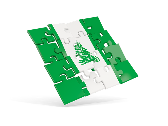 Square puzzle flag. Download flag icon of Norfolk Island at PNG format