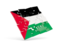 Palestinian territories. Square puzzle flag. Download icon.