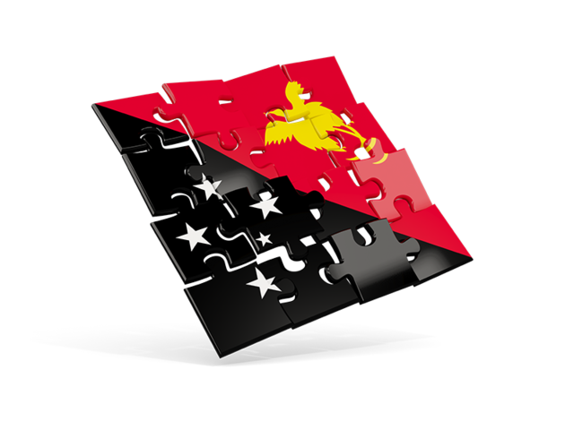 Square puzzle flag. Download flag icon of Papua New Guinea at PNG format