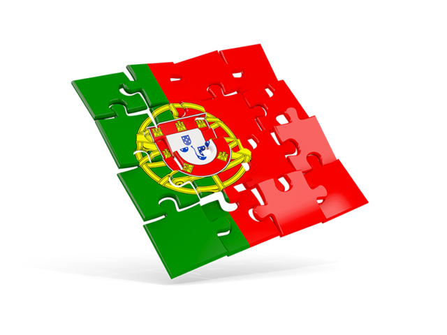 Square puzzle flag. Download flag icon of Portugal at PNG format