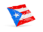 Puerto Rico. Square puzzle flag. Download icon.