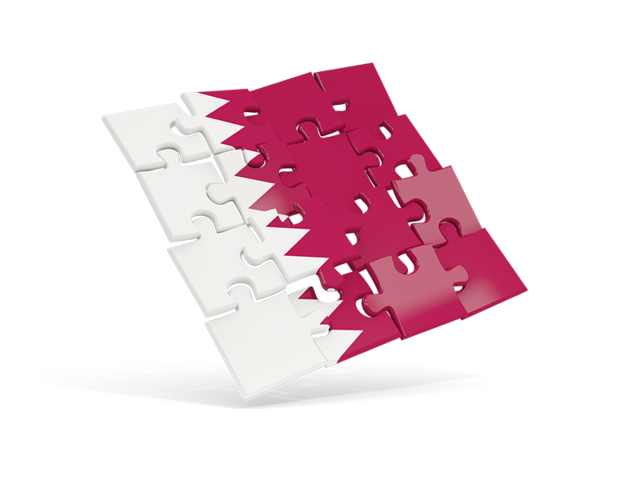 Square puzzle flag. Download flag icon of Qatar at PNG format