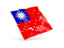 Taiwan. Square puzzle flag. Download icon.