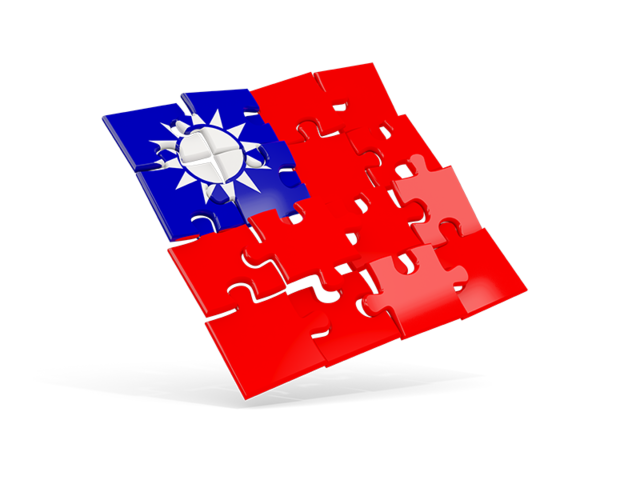 Square puzzle flag. Download flag icon of Taiwan at PNG format