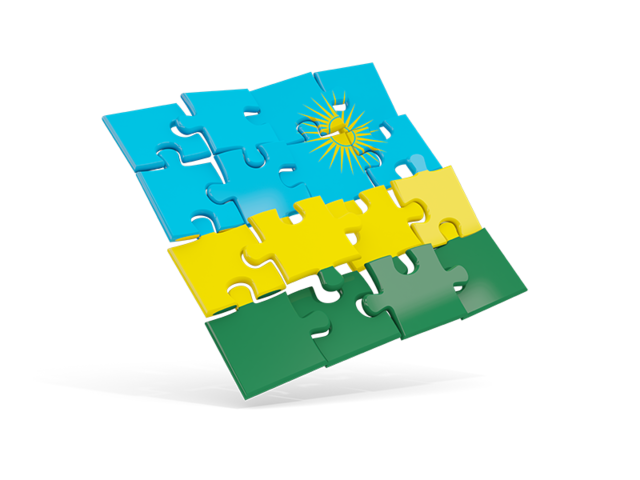 Square puzzle flag. Download flag icon of Rwanda at PNG format