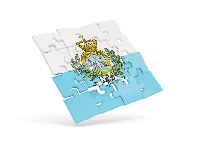 Square puzzle flag. Download flag icon of San Marino at PNG format