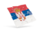 Serbia. Square puzzle flag. Download icon.