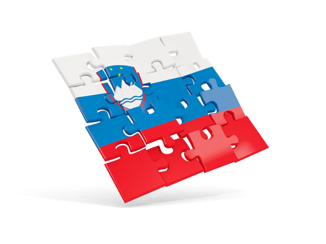 Square puzzle flag. Download flag icon of Slovenia at PNG format