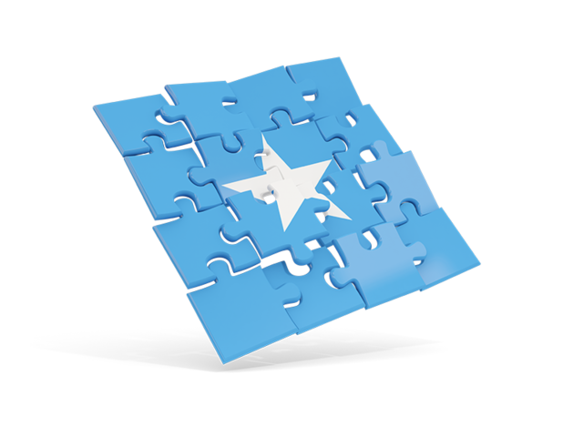 Square puzzle flag. Download flag icon of Somalia at PNG format