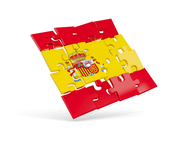 Square puzzle flag. Download flag icon of Spain at PNG format