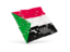 Sudan. Square puzzle flag. Download icon.