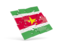 Suriname. Square puzzle flag. Download icon.