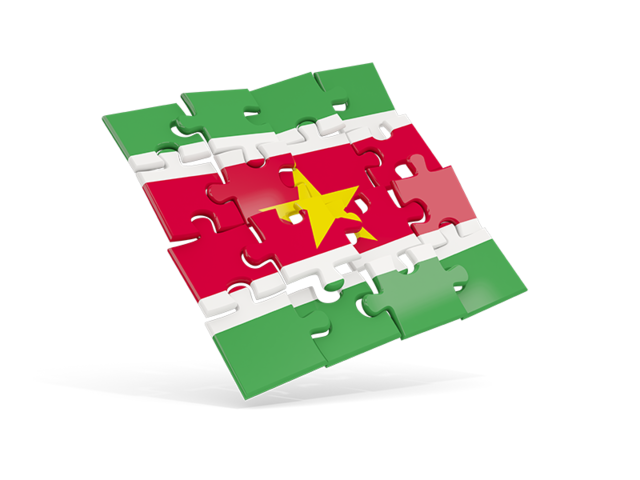 Square puzzle flag. Download flag icon of Suriname at PNG format