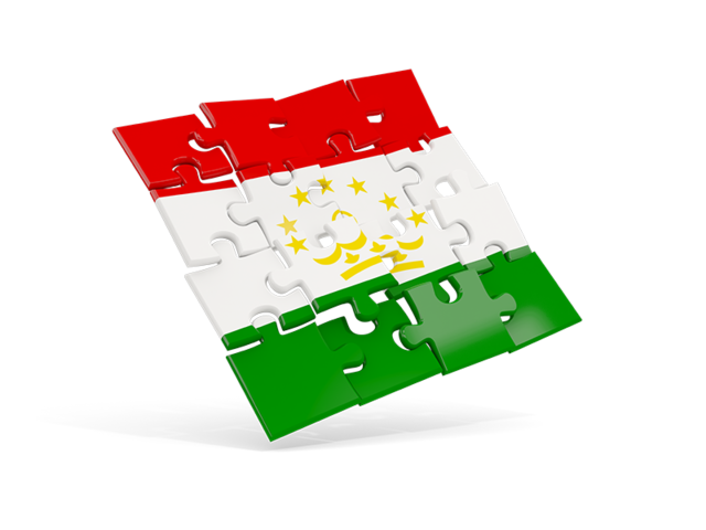 Square puzzle flag. Download flag icon of Tajikistan at PNG format