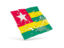 Togo. Square puzzle flag. Download icon.