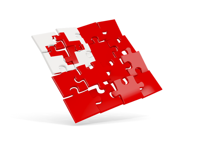 Square puzzle flag. Download flag icon of Tonga at PNG format