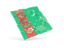 Turkmenistan. Square puzzle flag. Download icon.
