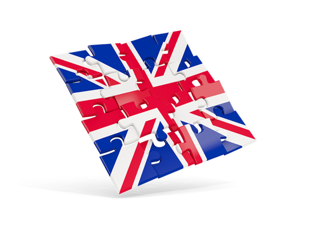 Square puzzle flag. Download flag icon of United Kingdom at PNG format