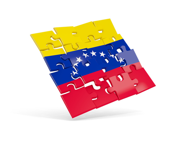 Квадратный флаг-пазл. Скачать флаг. Венесуэла