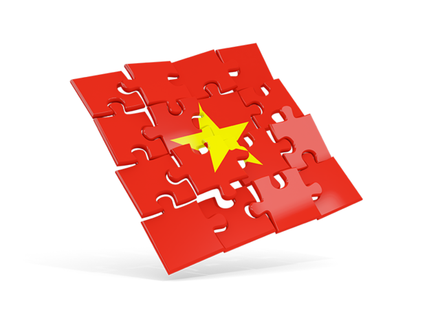 Square puzzle flag. Download flag icon of Vietnam at PNG format