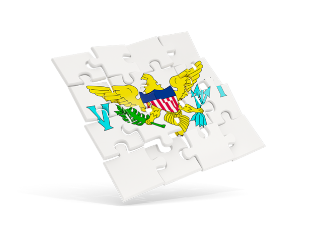 Square puzzle flag. Download flag icon of Virgin Islands of the United States at PNG format