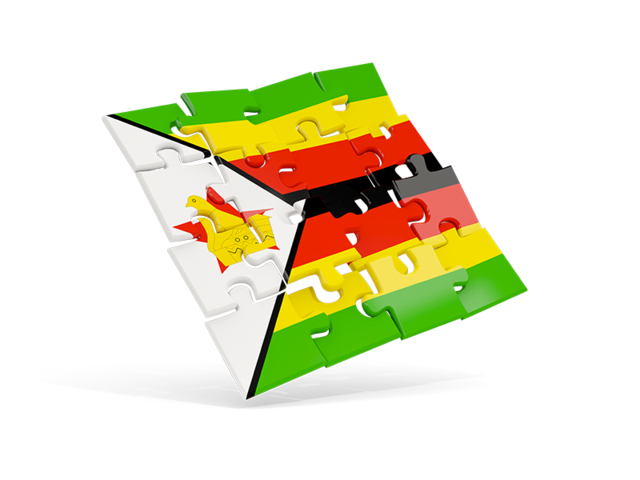 Square puzzle flag. Download flag icon of Zimbabwe at PNG format