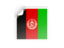 Afghanistan. Square sticker. Download icon.