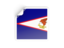 American Samoa. Square sticker. Download icon.