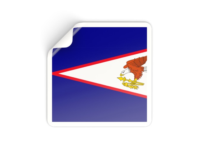 Square sticker. Download flag icon of American Samoa at PNG format