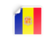 Andorra. Square sticker. Download icon.