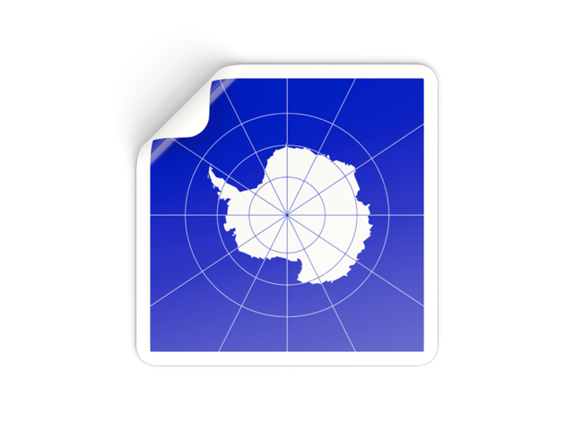 Square sticker. Download flag icon of Antarctica at PNG format