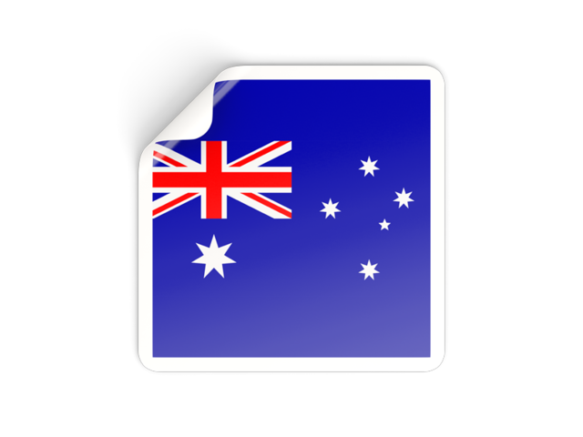 Square sticker. Download flag icon of Australia at PNG format