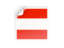 Austria. Square sticker. Download icon.