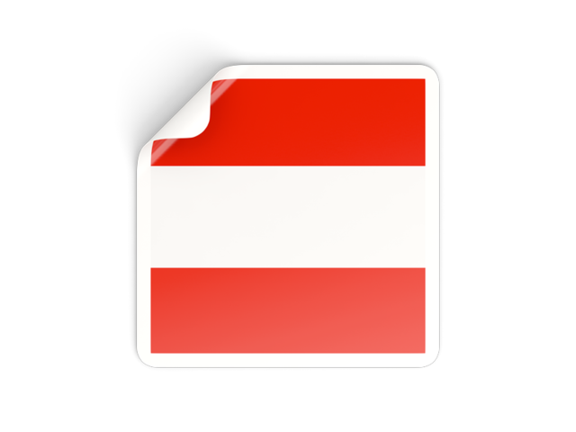 Square sticker. Download flag icon of Austria at PNG format