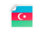 Azerbaijan. Square sticker. Download icon.