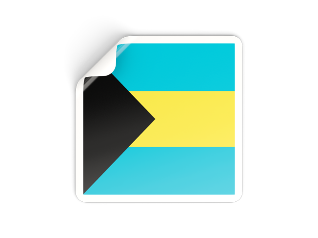 Square sticker. Download flag icon of Bahamas at PNG format