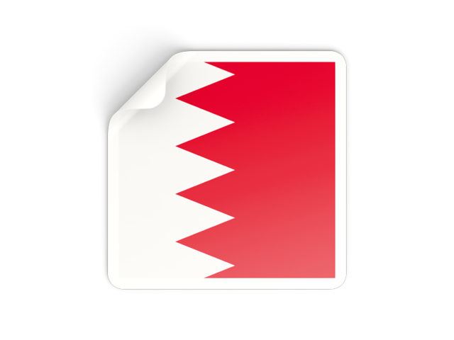 Square sticker. Download flag icon of Bahrain at PNG format