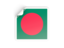 Bangladesh. Square sticker. Download icon.