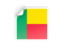 Benin. Square sticker. Download icon.