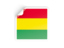 Bolivia. Square sticker. Download icon.