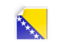 Bosnia and Herzegovina. Square sticker. Download icon.