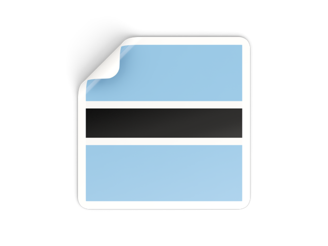 Square sticker. Download flag icon of Botswana at PNG format