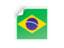 Brazil. Square sticker. Download icon.