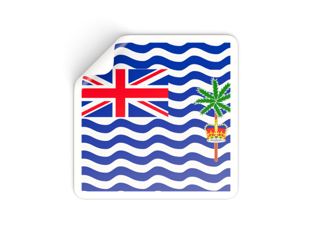 Square sticker. Download flag icon of British Indian Ocean Territory at PNG format