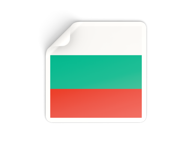 Square sticker. Download flag icon of Bulgaria at PNG format