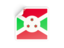 Burundi. Square sticker. Download icon.